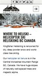 Mobile Screenshot of kingfisherheliskiing.com