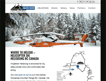 Tablet Screenshot of kingfisherheliskiing.com